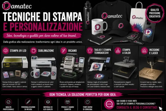 tecniche di stampa e personalizzazione